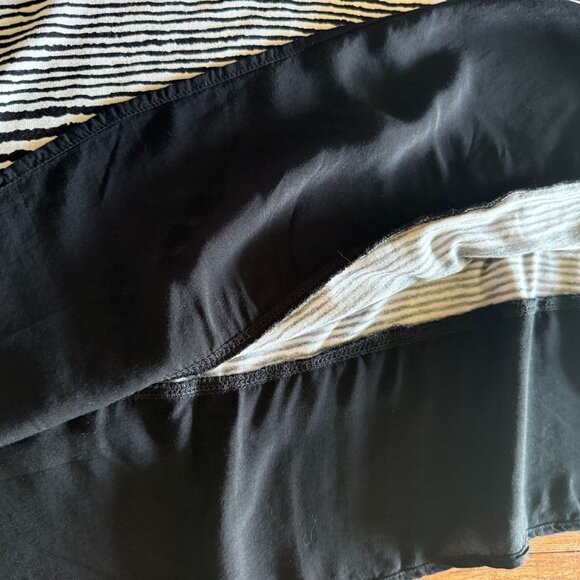 Anne Klein Striped Top Womens 2X Black White Short Sleeve Scoop Neck Blouse - Picture 8 of 8